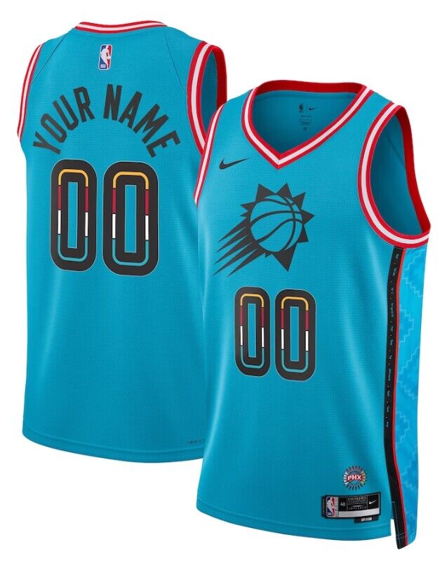 Men's Phoenix Suns Active Player Custom Blue 2022-23 City Edition Stitched Basketball Jersey Men's Phoenix Suns Active Player Custom Blue 2022-23 City Edition Stitched Basketball Jersey
